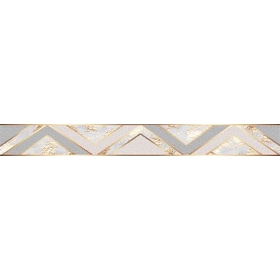 Samolepící bordura D 58-054-1, rozmer 5 m x 5,8 cm, Art-Deco mramor sivo-oranžový, IMPOL TRADE