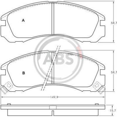 A.B.S. Sada brzdových platničiek kotúčovej brzdy 36753