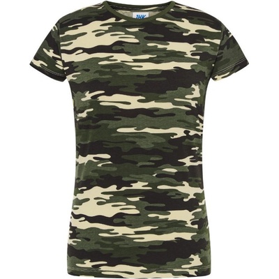 JHK Tričko Regular Lady Comfort TSRLCMF krátký rukáv dámské 1TE TSRLCMF Camouflage