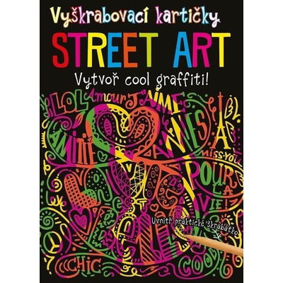 Vyškrabávací obrázky Vyškrabovací kartičky STREET ART Vytvoř kouzelné obrázky! + škrabátko