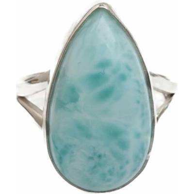 Nefertitis Larimar prsten stříbro LOT467