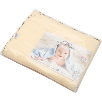 New Baby Detská deka béžová hviezdičky