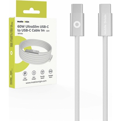 Mobile MO-USC-CB11-WHT Origin 60 W UltraSlim USB-C na USB-C 1m bílý