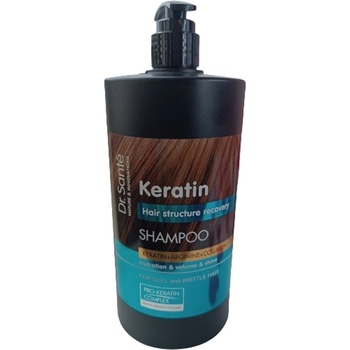 Dr. Santé Keratin regenerační a hydratační šampon pro křehké vlasy bez lesku Keratin Arginine and Collagen 1000 ml