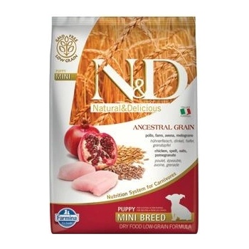 N&D dog LOW GRAIN Puppy MINI chicken/pomegranate 7 kg
