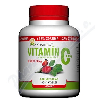 Kwik Vitamín C 500 mg so šípkami prodl.účinek 120 tabliet