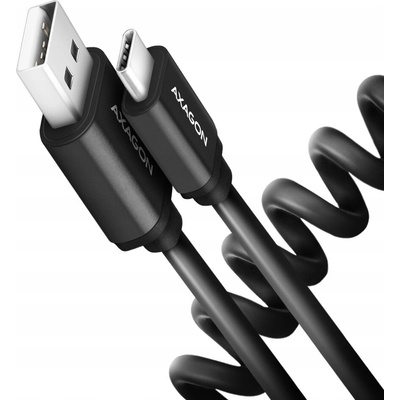 Axagon BUCM-AM10TB TWISTER USB-C USB-A, USB 2.0, 3A, ALU, 0,6m, černý