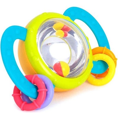 Hola Toys Бебешка играчка Hola Toys - Дрънкалка и гризалка, цветни топчета и халки (H939-2)