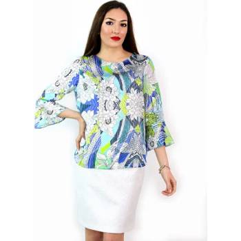 Image 1 of mar. fashion Официална блуза с ръкав 7/8 и геометрични шарки (02513-13a-01)