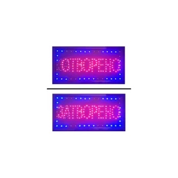 LED, рекламна табела, вътрешен монтаж, 500x250, ОТВОРЕНО, ЗАТВОРЕНО (LED-OPEN-CLOSE-3-BG)