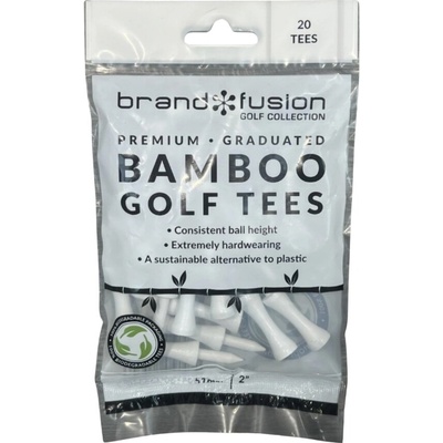 THE GOLFERS CLUB COLLECTION Eco Pack Bamboo Graduated Tees, 20ks - 51mm - bílá