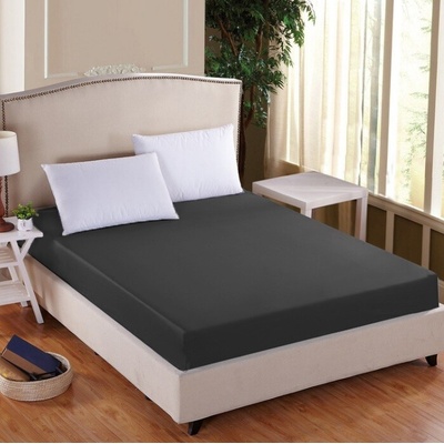 Entuzia Prestieradlo deluxe Mako Jersey s lycrou antracit Jersey elastan 180x200