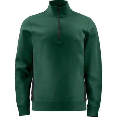ProJob 2128 sweatshirt 1/Мъжки суитшърт с 2 ципа и 1/2 цип, здрав, тъмнозелен, размер m (64212807402)
