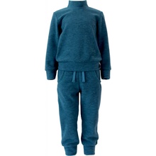 Merino tepláková souprava dětská Petrolejový melír