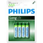 Philips Longlife батерия R03 AAA (E), 4бр (R03L4B/10)
