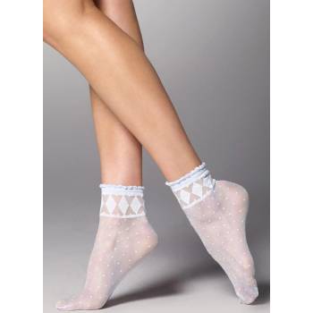 Veneziana Krajkové silonkové ponožky monica bílá