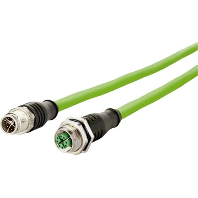 Metz Connect 142M2X12100 M12 CAT 6A S/FTP 10m zelený