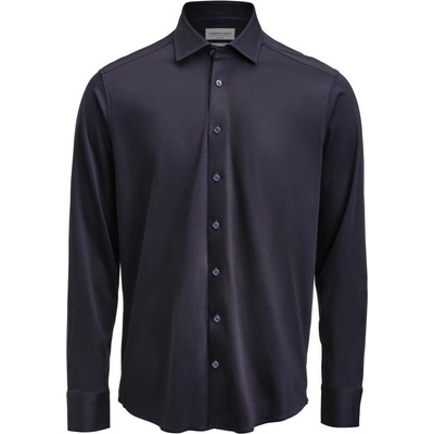 J.Harvest & Frost pánská košile Interlock dlouhý rukáv regular IB 132 navy