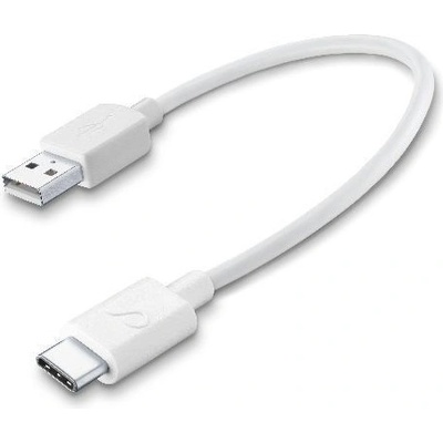 Cellularline Кабел Cellularline - 4440, USB-A/USB-C, 0.15 m, бял (4440)