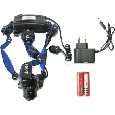 Мощен акумулаторен челник cree xml t6 zoom + подарък зарядно за 12 v