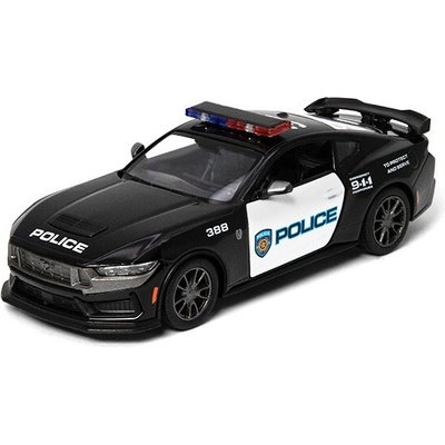 Kovový Ford Mustang Dark Horse 2024 Policejní edice 12,černá 7 cm