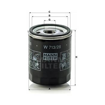 Mann-Filter W 713/28 Olejový filter
