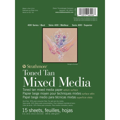 Strathmore 400 Series Mixed Media Скицник 15 15 x 20 cm 300 g (P462-206-4)