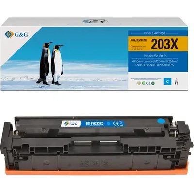 Compatible КАСЕТА ЗА HP Color Laserjet M254dw/M254nw/Color Laserjet M281FDN/M281FDW/M280NW - HIGH CAPACITY - /203X/ - Cyan - CF541X - PN NT-PH203XC - G& (100HPCF541X)