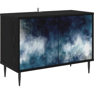 vidaXL ТВ шкаф RAALTE 69 x 33 x 50, 5 см Черен дъб Инженерна дървесина (8007012)