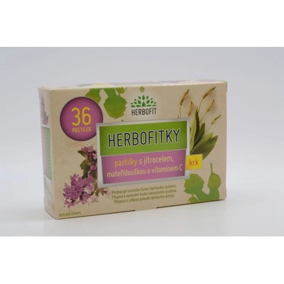 Herbofitky s jitrocelem, mateřídouškou a vit.C 36ks