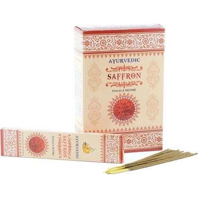Ayurvedic Masala vonné tyčinky Saffron Šafrán 15 ks