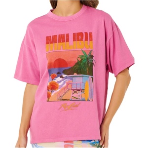 Rip Curl Дамска тениска Rip Curl Women's Hayley O Heritage Tee T-shirt - Super Pink (916-5861-0215)