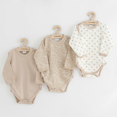 Dojčenské body celorozopínacie New Baby Classic II svetlo béžové