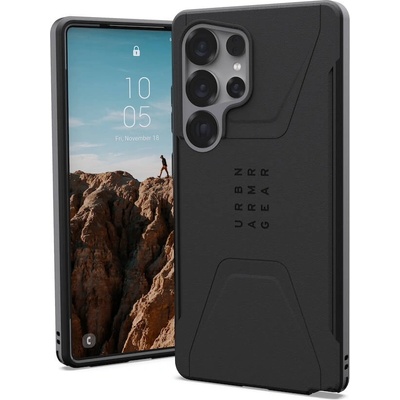 Urban Armor Gear Gear Civilian MagSafe Case - удароустойчив хибриден кейс с MagSafe за Samsung Galaxy S25 Ultra (черен)