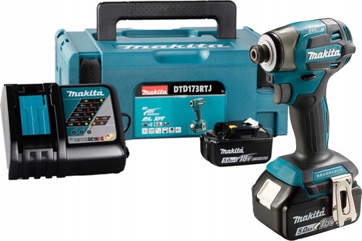 Visseuse à Chocs MAKITA DTD173RTJ 18V – 180 Nm, 2 Batteries 5.0 Ah, Coffret Makpac, LED Et Réglage électronique