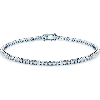 SAVICKI Тенис гривна Luminy 2, 3 мм: бяло злато, бели сапфири