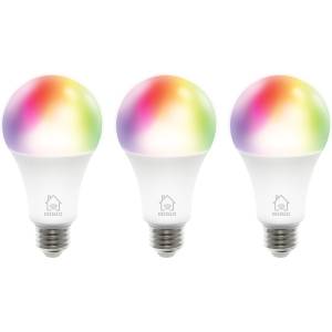 DELTACO SMART HOME SH-LE27RGB-3P LED крушка, E27, WIFI, 9W, цвят+бяло, нерегулируема, 3бр. /пак