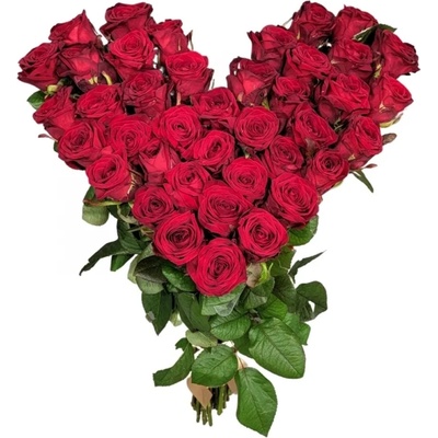 Srdce z růží velké RED NAOMI! 90cm