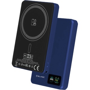 Blavec Преносима външна батерия с USB-C порт и безжично зареждане с MagSafe - Blavec Slim BJ-03 Magnetic Wireless Charging Power Bank 10000 mAh 22.5W (син) (PBBJ03-MC10N)