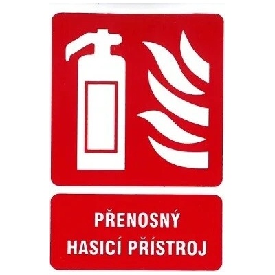 Přenosný hasicí přístroj 74x105mm - samolepka