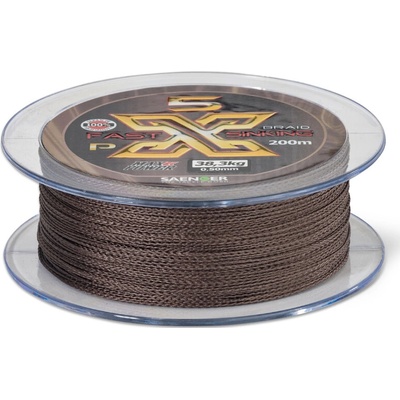 Saenger šnúra PX5 Fast Sinking Braid 0,25 mm 18,2 kg 200m Brown