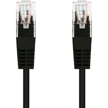 C-TECH CB-PP5-05BK patch, Cat5e, UTP, 0,5m, černý