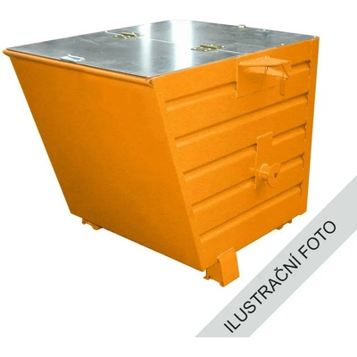 Happy End Výklopný kontejner TRV s víkem oranžová nosnost 2000 kg PLN 8824/OR