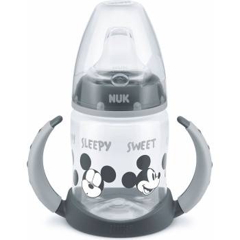 Nuk Чаша със силиконов накрайник за сок NUK - First Choice, Mickey, TC, 150 ml, Сива (10215337)