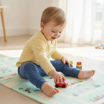 KIK Образователна двустранна сгъваема подложка от пяна за улицата на пандата 180 x 200 cm (KX4503_5)