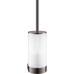 GROHE Selection - Стенна четка за тоалетна с държач, стъкло/Hard Graphite 41076A00 (41076A00)