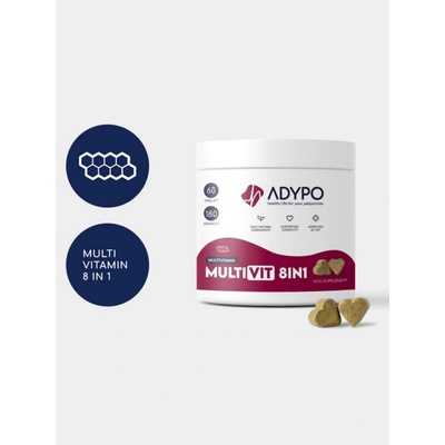 Adypo MultiVit 8in1 komplexný multivitamín pre psa 60 ks 1 ks