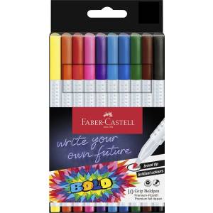 Faber-Castell Флумастери FABER-CASTELL Grip с широк връх 10 броя 155317 (155317)