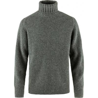 Fjällräven Мъжки вълнен пуловер Fjällräven Övik Roller Neck Sweater Wool jumper - Grey / Melange (005-6878-0213)