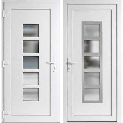 OknaDvereNaMiru.cz Vchodové dveře INOX Lucy Bílá / Bílá 100 x 220 cm